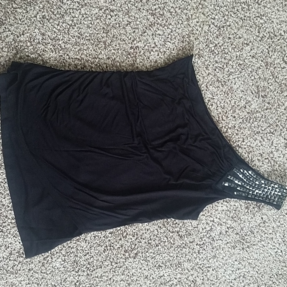 Black one shoulder tank 3/$15